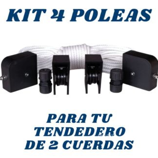 kit de cuatro poleas tendedero