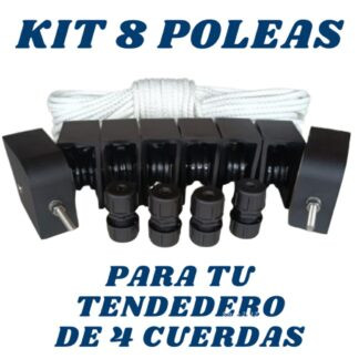 kit de ocho poleas tendedero