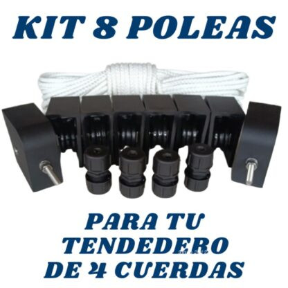 kit de ocho poleas tendedero