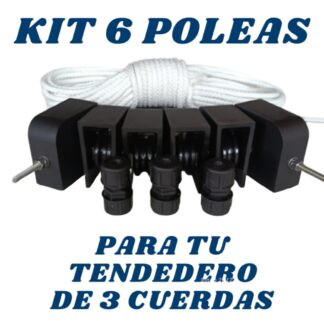 kit de seis poleas tendedero