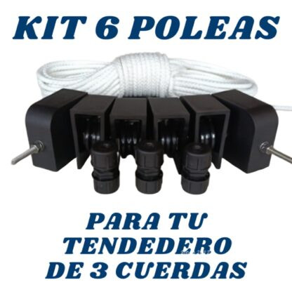 kit de seis poleas tendedero